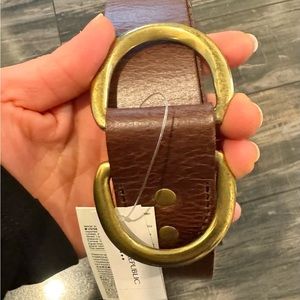 New! Brown leather belt